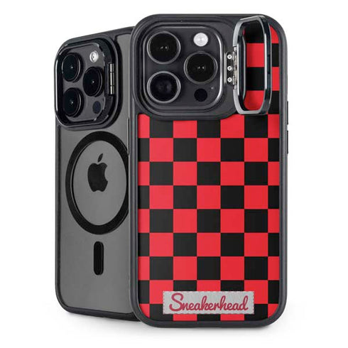 Sneakerhead Red Checkered iPhone 16 Pro Kickstand Case